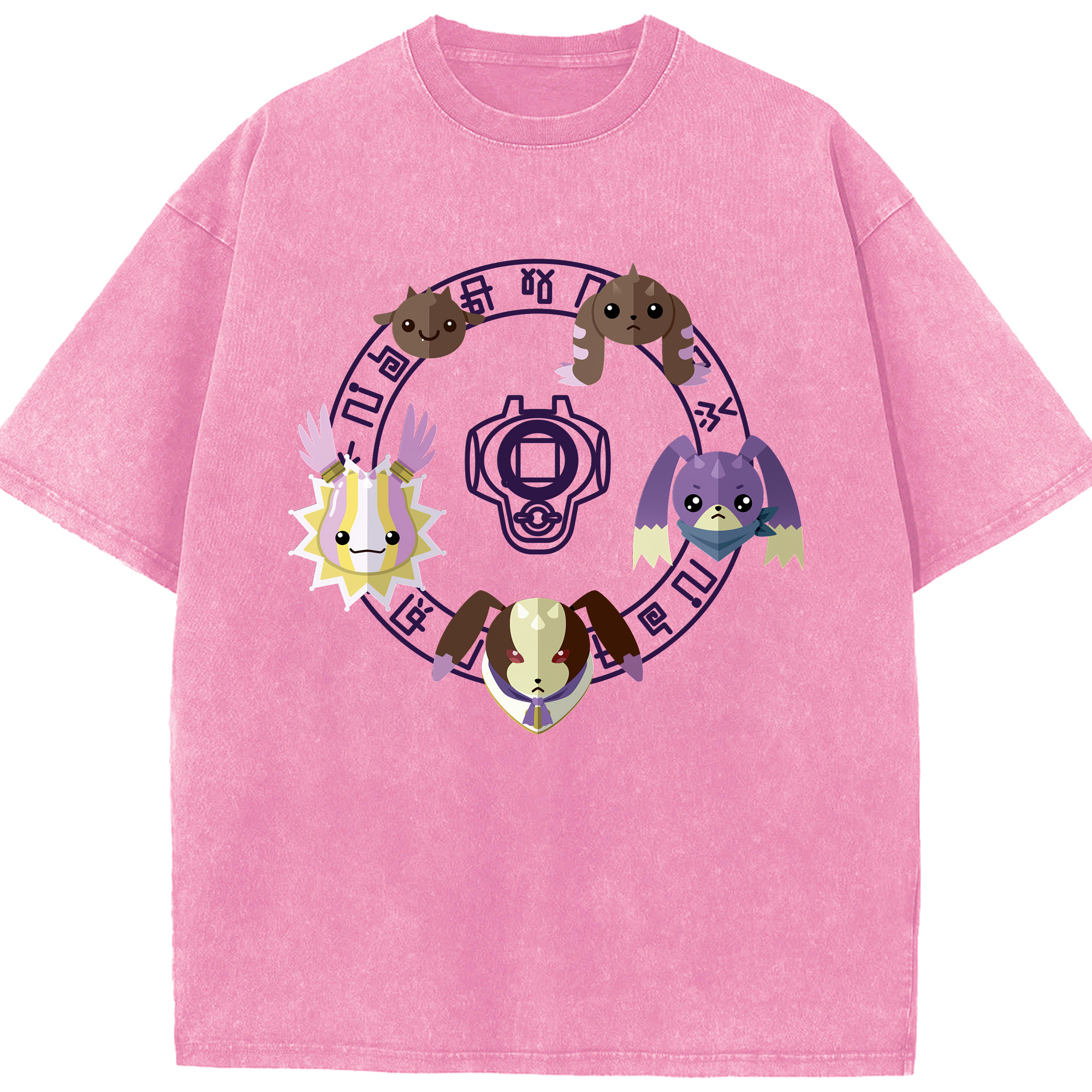 （画像用） Digimon デジタルモンスター/デジモン 綿100% ヴィンテージ風 半袖Tシャツ（フロントプリント）